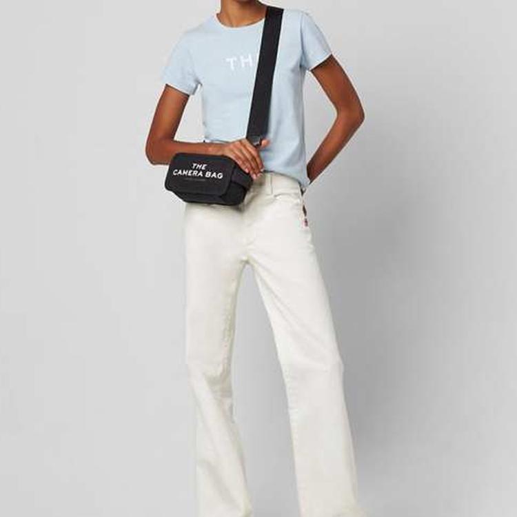 Marc Jacobs Adjustable Detachable Shoulder Strap Canvas Crossbody Bag Women bags Black M0017040-001