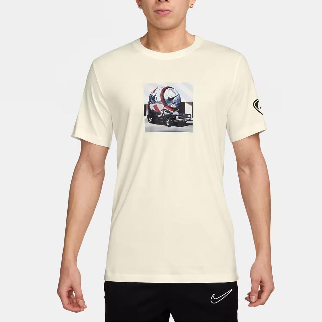 Nike Total 90 SS25 Sail Bequemes Rundhals Vielseitiges Kurzarm-T-Shirt Unisex Oberteile HV1710-133