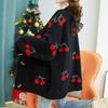 Navava Women Lovely Cherry Long Sleeve Knit Cardigan Nk2429