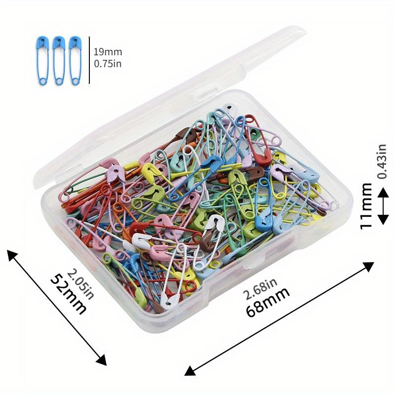 150pcs Vibrant Candy-Colored Safety Pins with Secure Clasp - Small Size for Crafting, Sewing, Apparel & Accessories