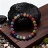 7 Chakra Healing Crystal Bracelet, Om Symbol Natural Stone Beaded Bracelet for Meditatio