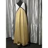 Women's Summer Color Block V Neck Sleeveless Tank Maxi Dress Loose Casual Vacation Beach Long Dress for Women