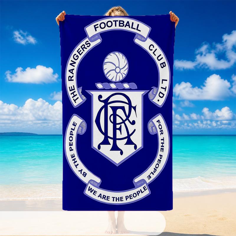 Quick Dry Beach Towel Rangers FC Pattern, Lightweight Absorbent Towel for Pool Beach Vacation Use