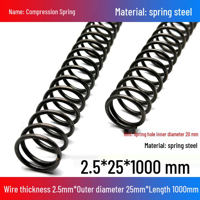 Spring Wire: 1m Long, Soft Pressure, Manganese Steel, 0.3-4.5mm Diameter, Yellow Compression Return.