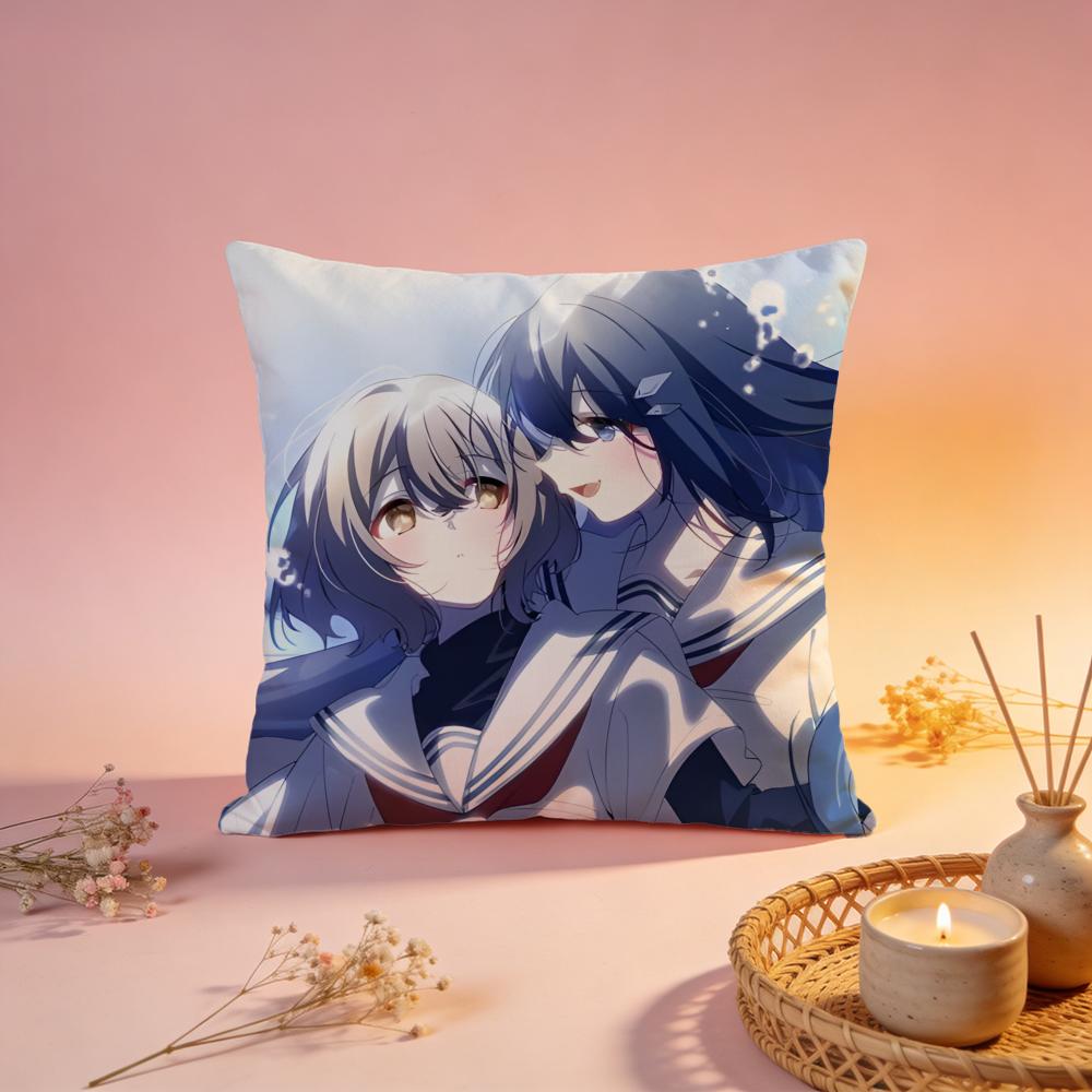 Fashion Wwatashi o Tabetai Hito de Nashiing Cushion Cover Comfortable Durable Pillow Cover MultiScene for Home Office Car Sofa