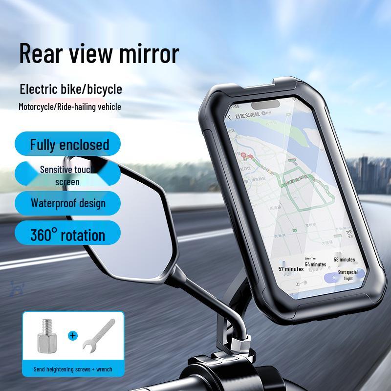 Motorcycle & Bicycle Anti-Shake 360° Rotating Phone Holder