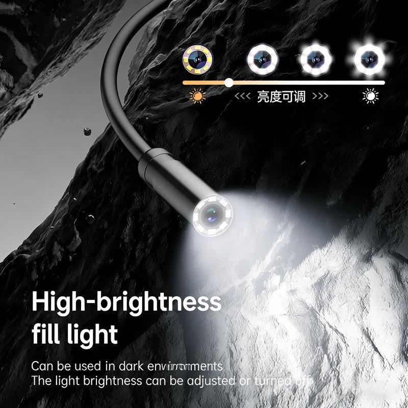 Průmyslová endoskopická kamera 4,3palcový IPS displej IP67 Vodotěsná HD1080P 8mm Objektiv Inspekční kamera pro potrubí a kanalizaci Boroskop Pro auto