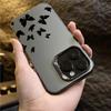 For iPhone 15 Pro 16 Plus 14 Pro Max 13 12 11 X XS XR 7 8 SE  Shockproof Drawing Butterfly Lens Protect Plating Cover Case