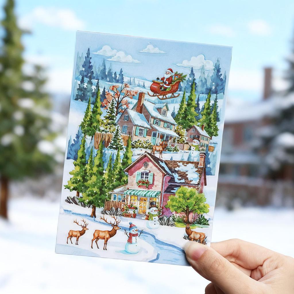 Yuezhen Fenghe Four Courtyards 3D Children's Scenery Stickers