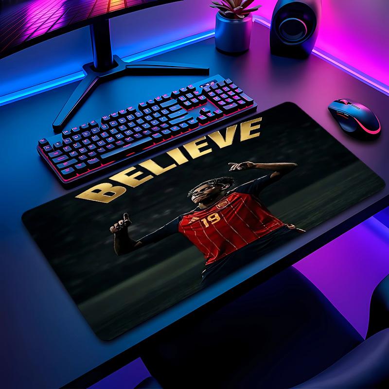 Lamine Yamal Fußballmuster Mauspads Nicht?Rutschfestes Gummi-Basis Gaming-Mauspad Für Schreibtisch Büro Zuhause