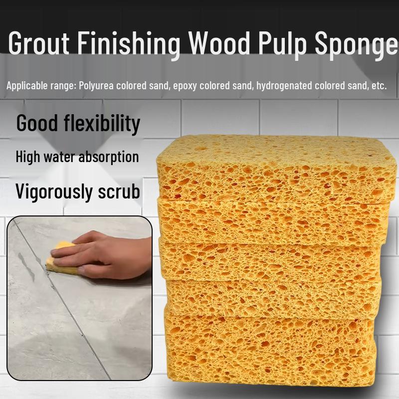 Wood Pulp Grout Epoxy Sponge for Tile Cleaning 110x70x25mm