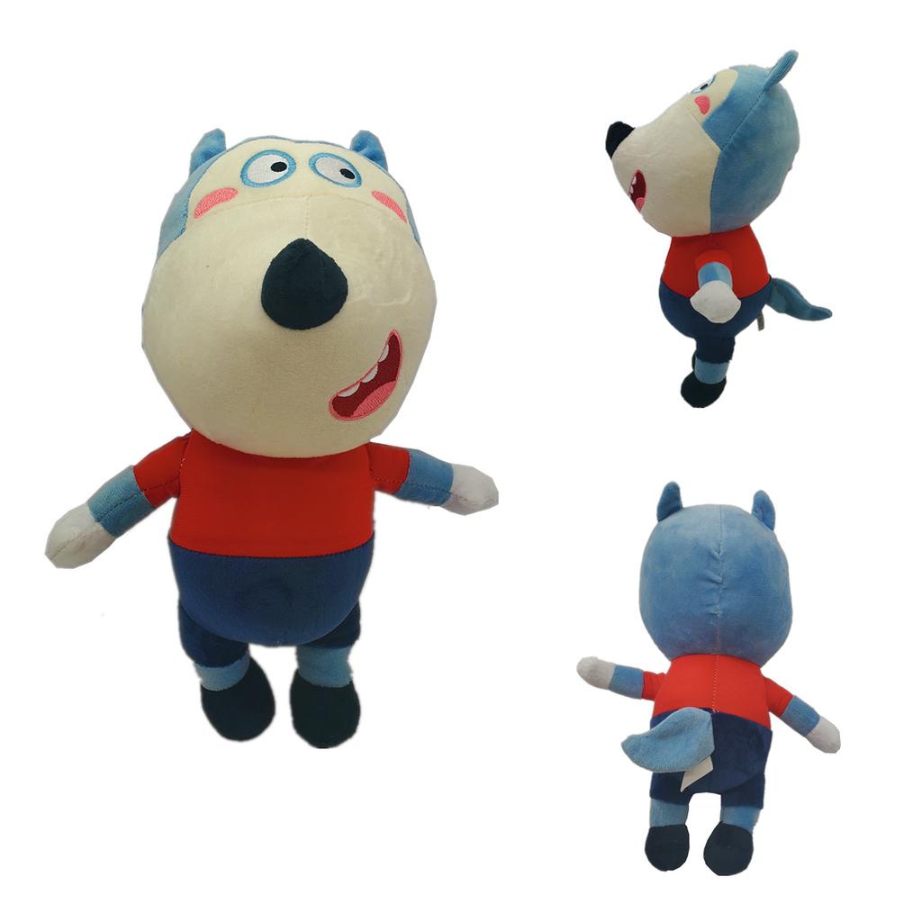 2 Stück/Los 30cm Wolfoo Plüschtiere Niedliche Weiche Tier-Stofftiere Wolfoo & Lucy Englische Zeichentrickpuppen für Kinder Geburtstags-Weihnachtsgeschenk