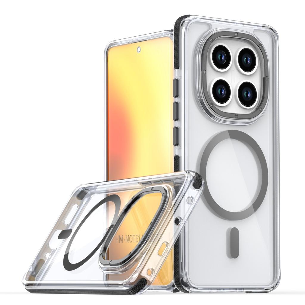 Applicable To Xiaomi Redmi note14Pro Two-color Color Information Magnetic Mobile Phone Case Redmi 14C Transparent Redmi A5 Set
