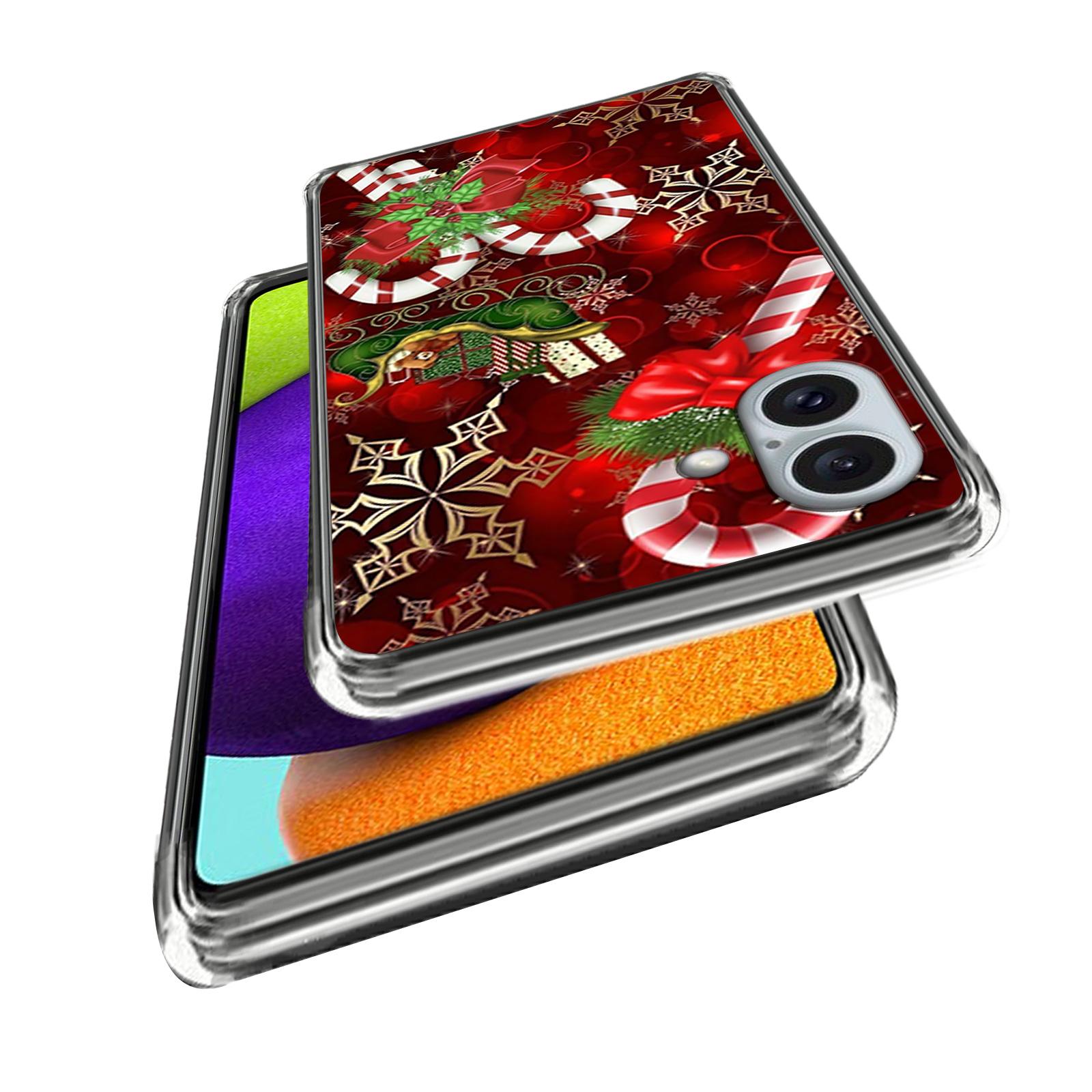 

For iPhone 16 Plus Case Christmas Pattern Printing Soft TPU Phone Cover Style K