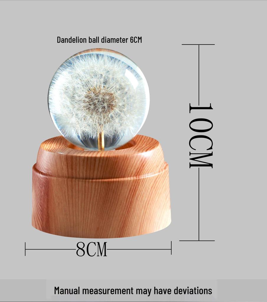 Drehendes Löwenzahn-Nachtlicht-Ornament - Trendiges Harzspielzeug für Schreibtisch oder Wohnzimmer, Perfektes Geburtstagsgeschenk