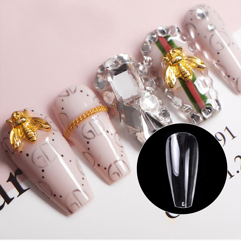 1Bag Gel Nails Extension System False Nail Full Cover Sculpted Clear Matte Fake Nail Tips Quick Building Nail Manicures Tool