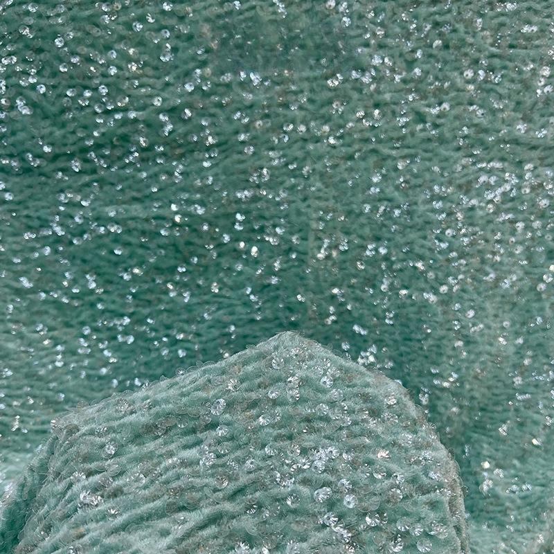 1/3 yard Colorful Shiny Sequin Fabric Oil Glossy Tulle Dress Wedding Dress Material Various Styles Home Clothing Embellishm