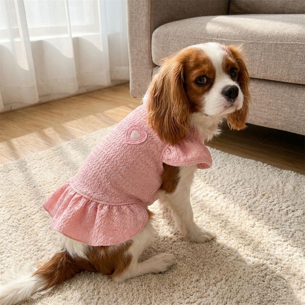 Flying Sleeve Dog Princess Dress Breathable Mesh Princess Apparel Pet Cake Skirt  Daily Wear