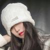Thickened Plush Beanies Hats Korean Style Letter Pullover Hats Fashion Fleece Wool Skullies  Autumn