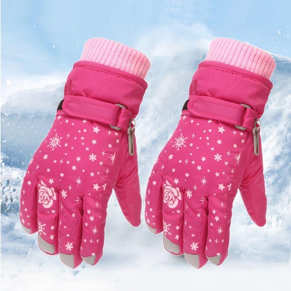 Kinderhandschuhe Winter Warm Winddicht Verdicken Fäustlinge Für 5-8 Jahre Mädchen Outdoor Sport Schnee Snowboard Kinder Skihandschuhe