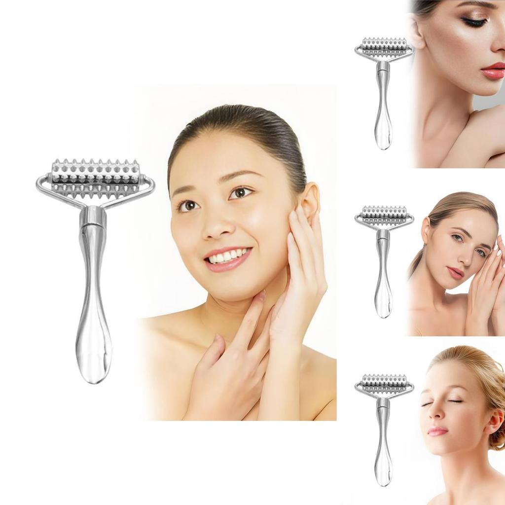 Premium Metal Eye Cream Roller Massager With Microneedle Design For Facial Beauty