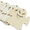 (10pcs/pack) 8cm Halloween DIY Wooden Ghost Decoration Pendant Festival Party Scene Decorations Props Accessories DIY