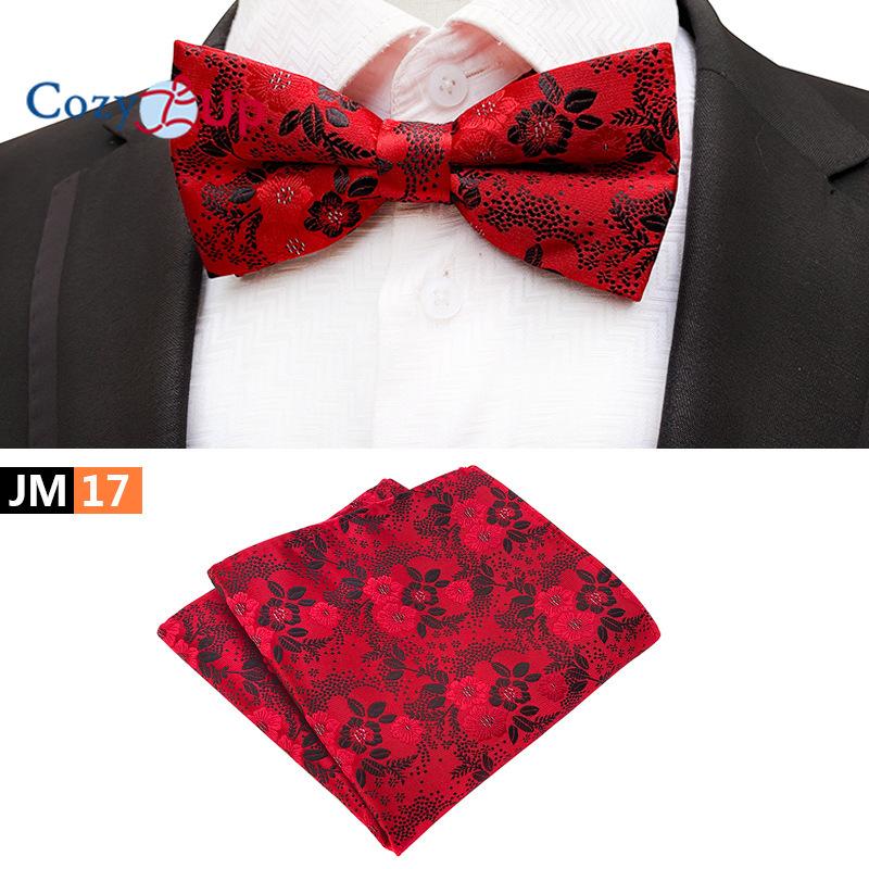 İki Parça Takım Paisley Papyon ve Cep Mendilleri