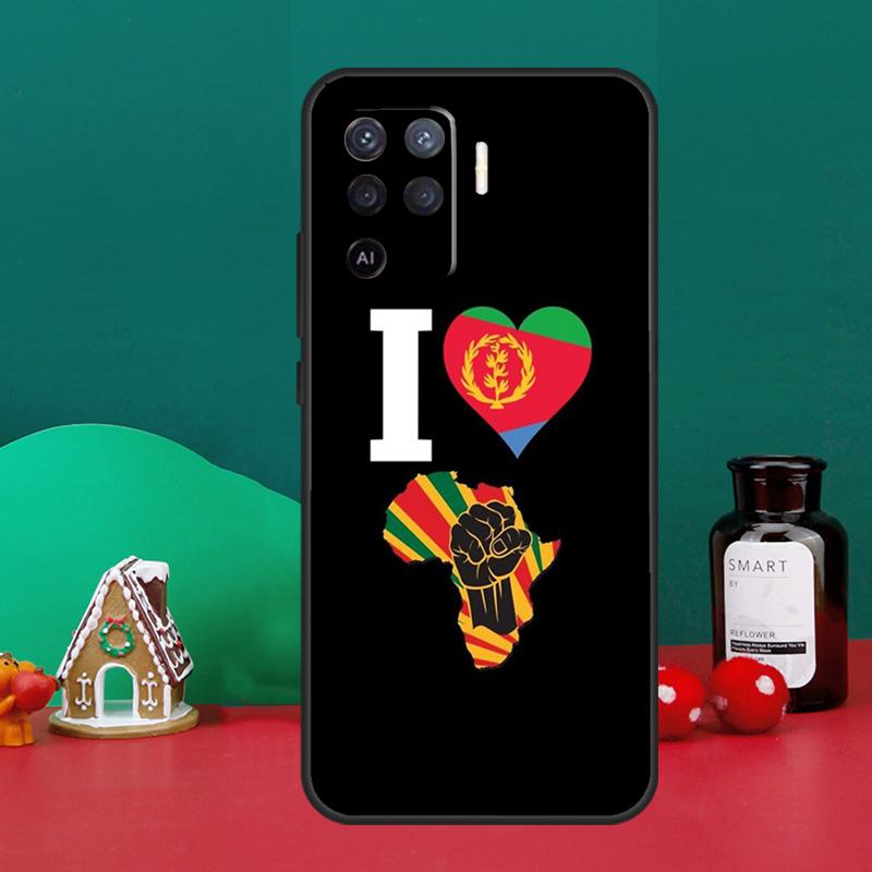 Eritrea Flag Case For Oppo A16 A76 A96 A17 A60 A40 A80 A98 A58 A78 A18 A38 A57 A74 A54 A94 A15 A5 A6 Pro