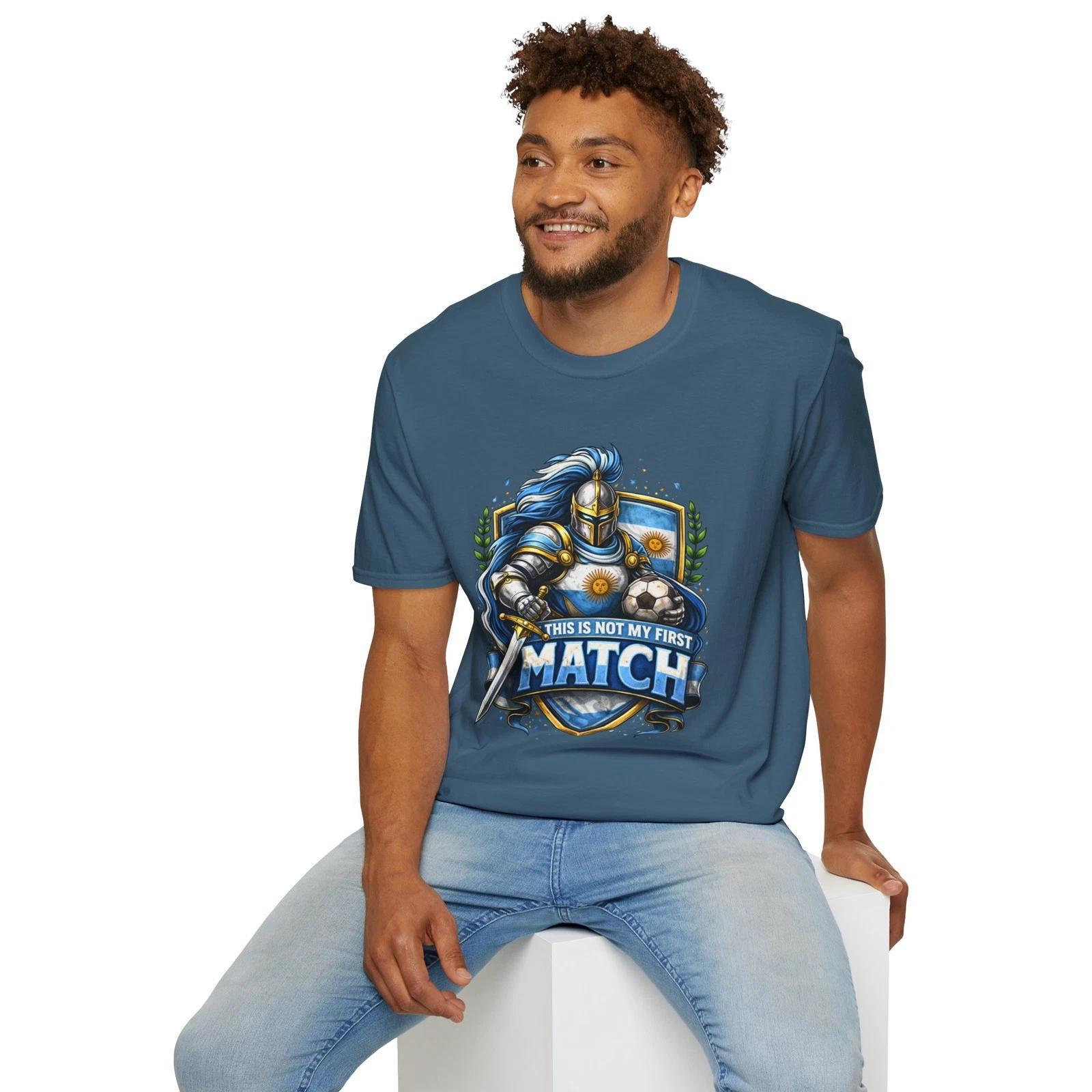 Argentina Football  This Is Not My First Match  Children s Children s T  Children s T-shirt | Medieval Soccer Tee 140