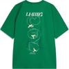 Li Ning Chinese Culture Series Printed Letter Round Neck Comfortable Breathable Short Sleeve T-Shirt Unisex Tops Crisp-Green AHSU319-5