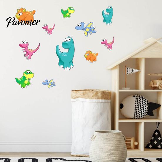 Durable Wall Decals for Glass Doors Luminous Cartoon Dinosaur Sticker, Self-Adhesive Decorative Waterproof PVC Murals Windows Kids Room Nursery