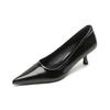 Weiwei Girl 338-1 Pointed Single Shoes Women's Thin Heels Black Work Shoes Shallow Temperament High Heels Women Are Not Tired