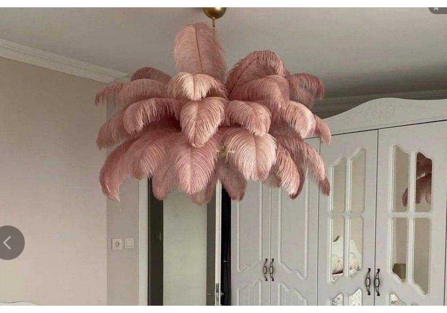 Postmodern Creative Feather LED Chandelier for Hotel, Club, Living Room, Bedroom