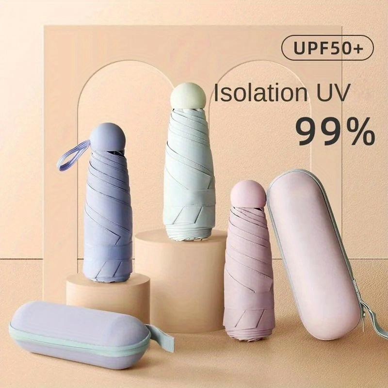 Lyxig Kompakt Solparaply – UPF 50+ & Lätt Aluminiumram för Enkel Bärning