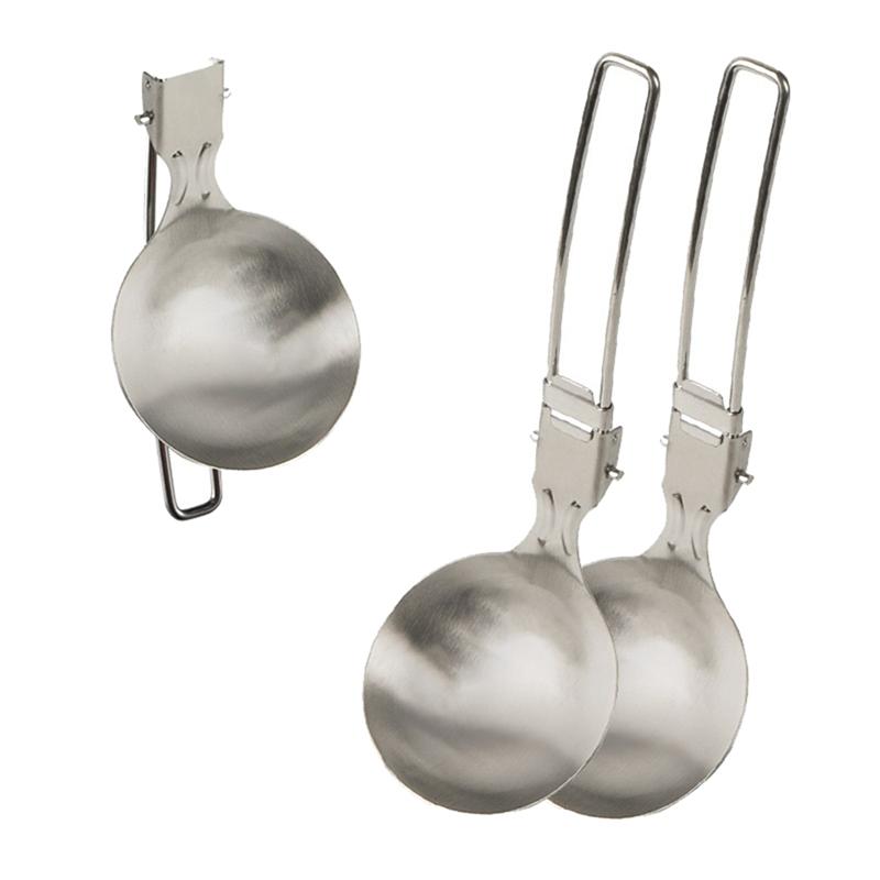 Good-Kitchen Outdoor Camping Soup Spoon Mountaineering Backpacker Portable Pot Soup Spoon Portable Folding Soup Spoon
