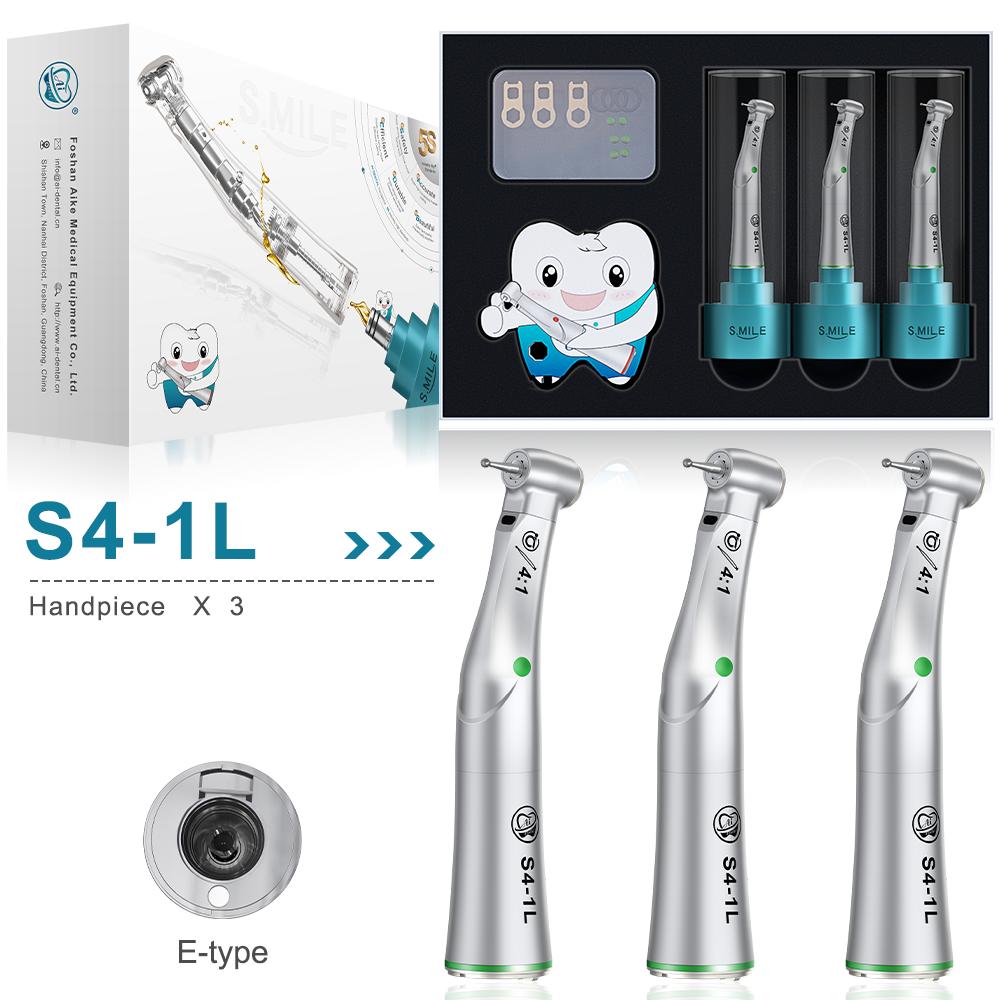 AI DENTAL Nouvelle pièce à main basse vitesse série Smile avec système de verrouillage à engrenage central 1:5/1:1/1:4.2/4:1/20:1 contre-angle d'eau intérieur