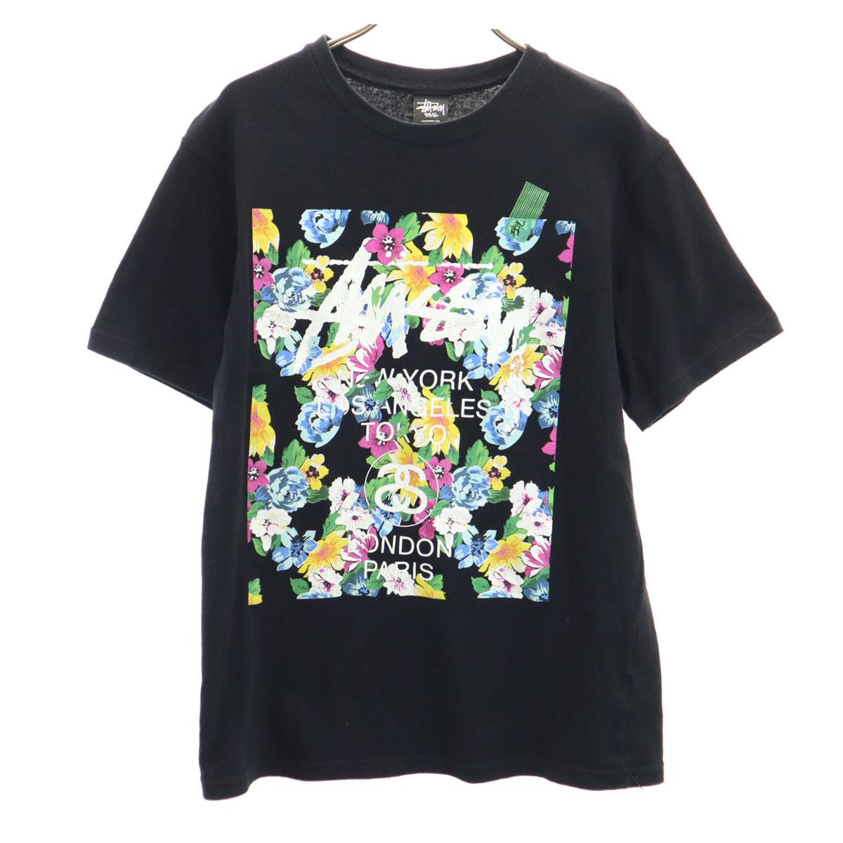 

STUSSY Футболка с коротким рукавом S черная Мужская Б/У