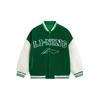 Li Ning Velvet Jackets Unisex Turquoise Green Baseball Collar Thickened AFDSD31-4