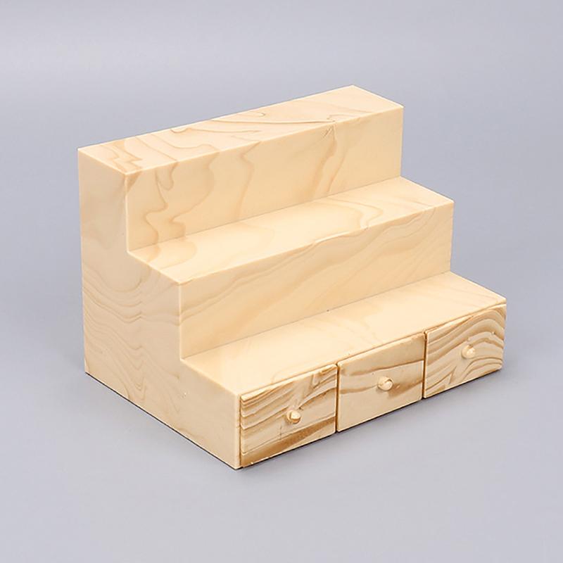 Dollhouse Bookshelf Storage Cabinet Miniature Closet Book Table Shelf Model Diy Toys