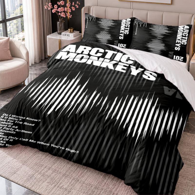 Arctic Monkeys 3Pcs Bedding Set Duvet Cover With Two Pillowcases For Bedroom Home Decoration