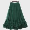 Super Fairy Multi-Layer Cake Dance Mesh Skirt - Medium-Length Puffy Swing Gauze Skirt
