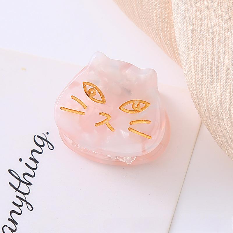 Süße Mini-Katzenkralle, Haarkralle für Frauen und Mädchen, multifunktional, Retro, rutschfeste Haarklammern aus Acryl für dünnes Haar