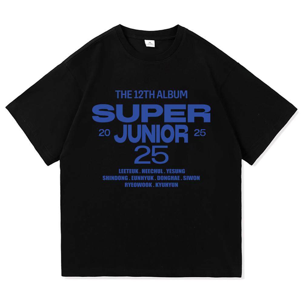 12TH ALBUM SuperJunior 25 Fashion Women Clothing for Lover Days Fans Gifts Harajuku High Quality Clothes Vintage Cotton TShirts