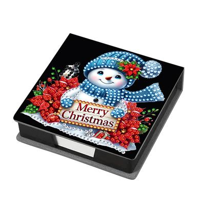DIY Strasssteine PU Edelstein Kunst Haftnotizhalter Mosaik-Set Edelstein Malerei Notizblockhalter Weihnachten Muster für Schreibtischdekoration