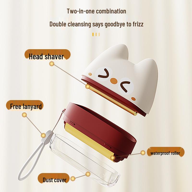 Portable Cartoon Lint Roller & Pet Hair Remover - Washable 2-in-1