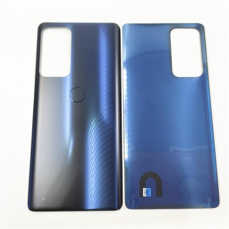 

For Motorola Moto Edge 20 Pro Glass Back Battery Cover Door Panel Housing Replacement Parts синій