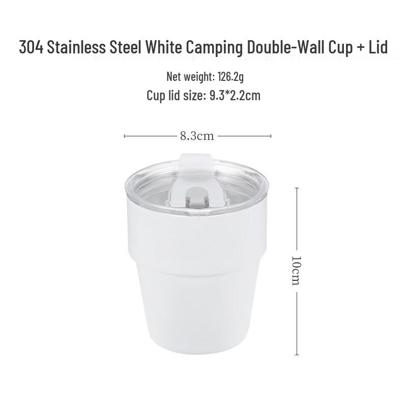 Gongziyu Outdoor 304 Stainless Steel Double-Wall Coffee Mug