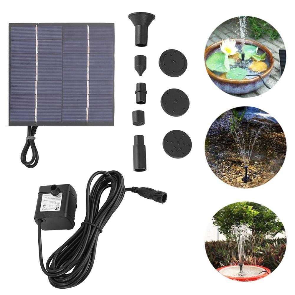 1.4W Solar Powered Panel Submersible Water Panel Fountain Pump Pond Pool Fountain Kit