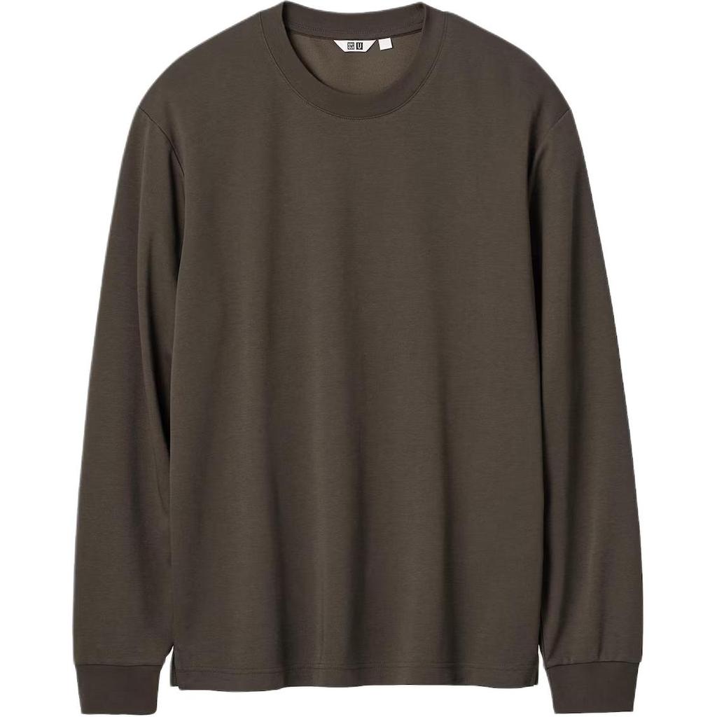 UNIQLO Airism Series Solid Color Crew Neck Pullover Long Sleeve Sweatshirt Unisex sweatshirt 486102-39