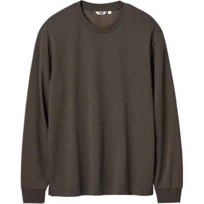 Uniqlo Airism Series Solid Color Crew Neck Pullover Long Sleeve Sweatshirt Unisex Sweatshirt 486102-39